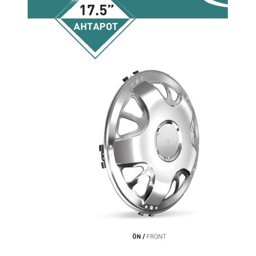 17,5'' AHTAPOT MODEL METAL PASLANMAZ JANT KAPAĞI 10 ADETARKA